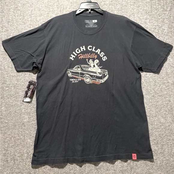 Troll Co tee shirt women’s Large black High Class Hillbilly graphic cotton NWT - Picture 1 of 10